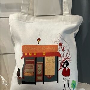 Canvas tote bag with original artwork. Cute bakery 🥐🥮